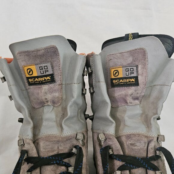 Scarpa Go Up Mountaineering Hiking Boots Gray/Orange - Vibram Sole - Picture 9 of 16